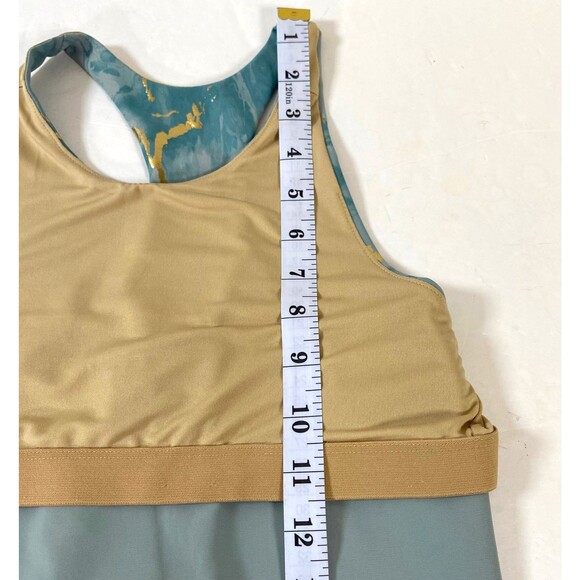 Old Navy Active Gold Paint Tank Top XL Multicolor Built In Bra Powersoft Go Dry - Picture 12 of 12